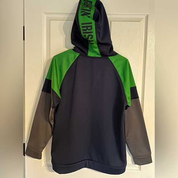 Notre Dame Youth Hoodie in Dark Blue, Green, and Gray - Picture 2 of 3